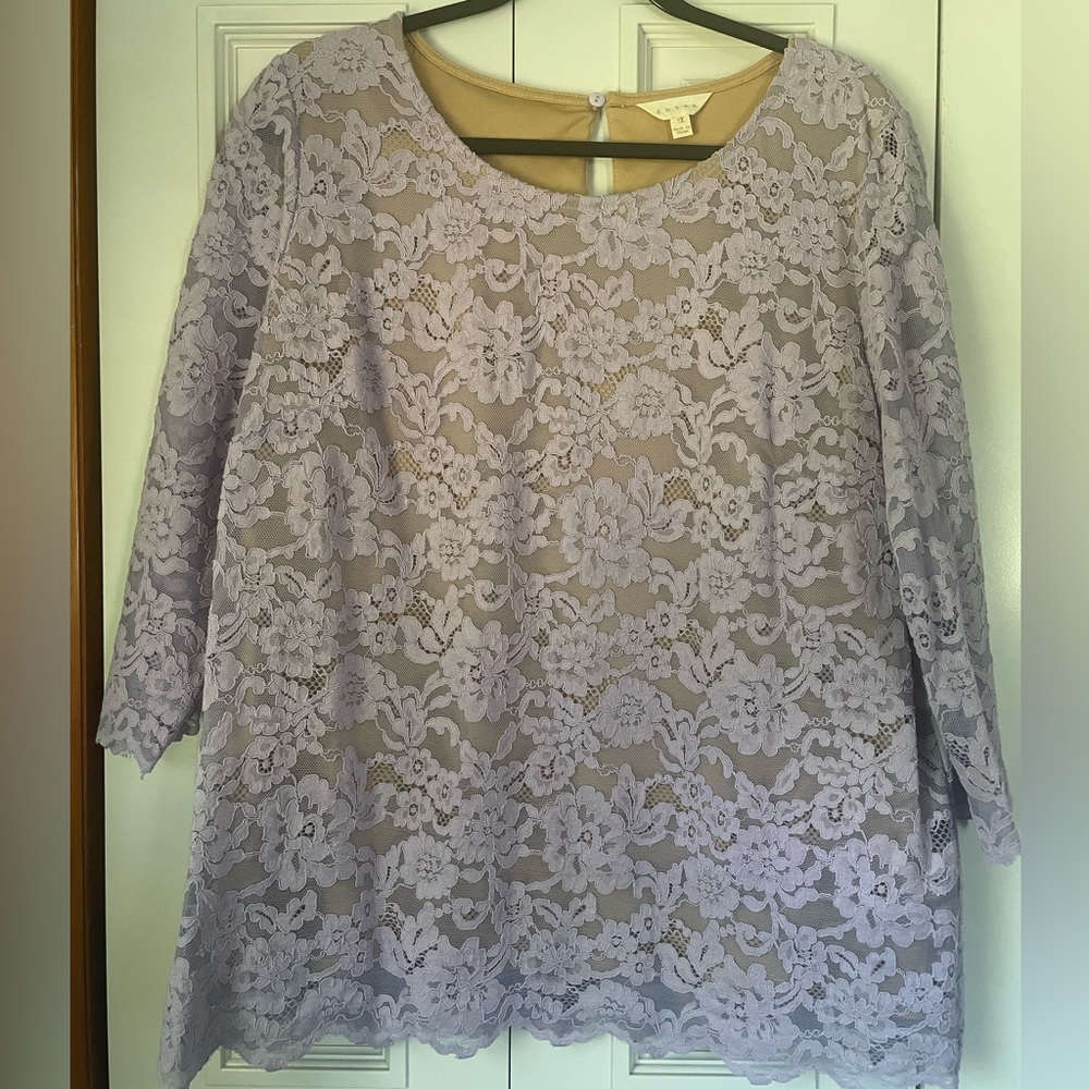 Adiva lavender blouse, 1x, like new condition